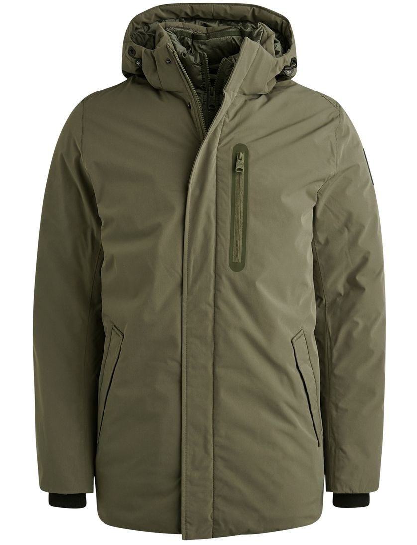 Winterjas Vanguard Donkergroen enkele borstzak