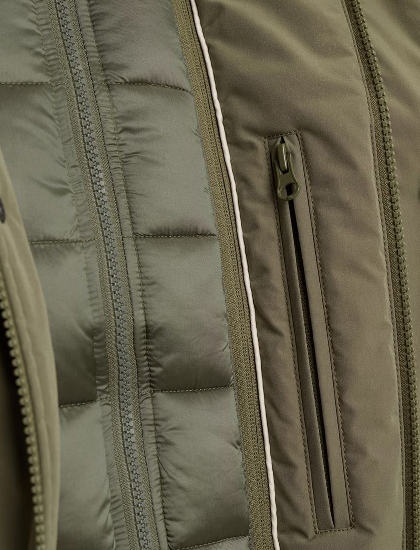 Winterjas Vanguard Donkergroen enkele borstzak