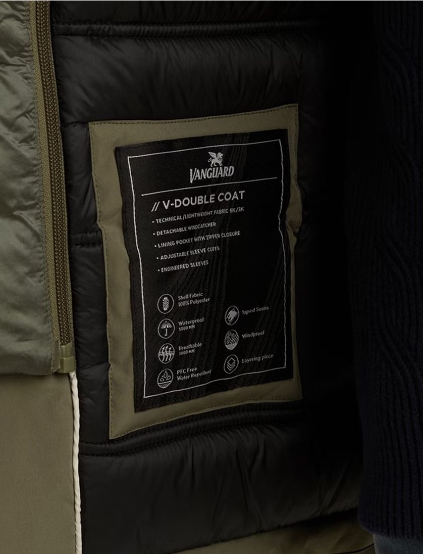 Winterjas Vanguard Donkergroen enkele borstzak