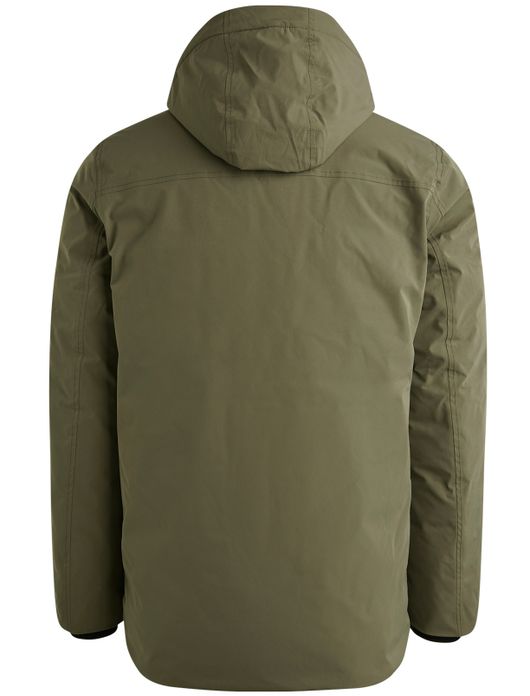 Vanguard Winterjas Donker groen enkele borstzak rits en knoop