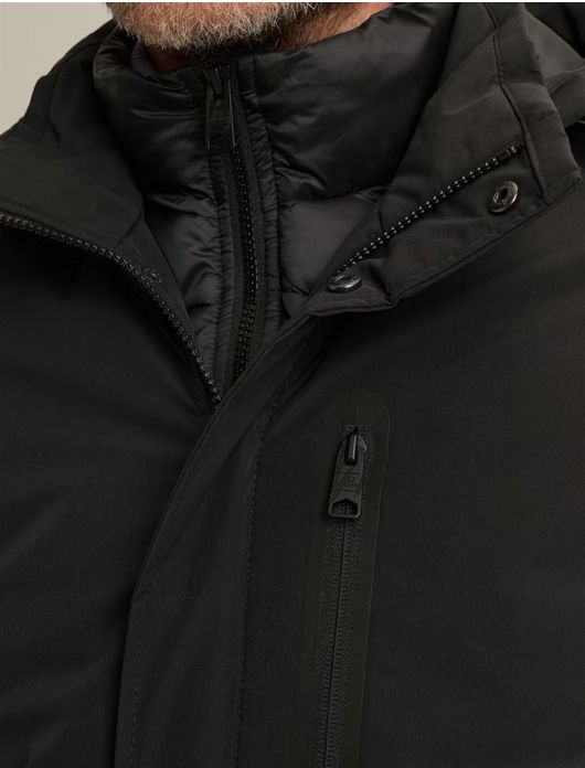 Vanguard parka zwart met capuchon