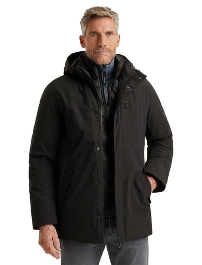 Vanguard Parka winterjas Vanguard zwart normale fit
