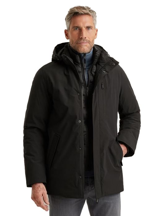Vanguard parka zwart met capuchon