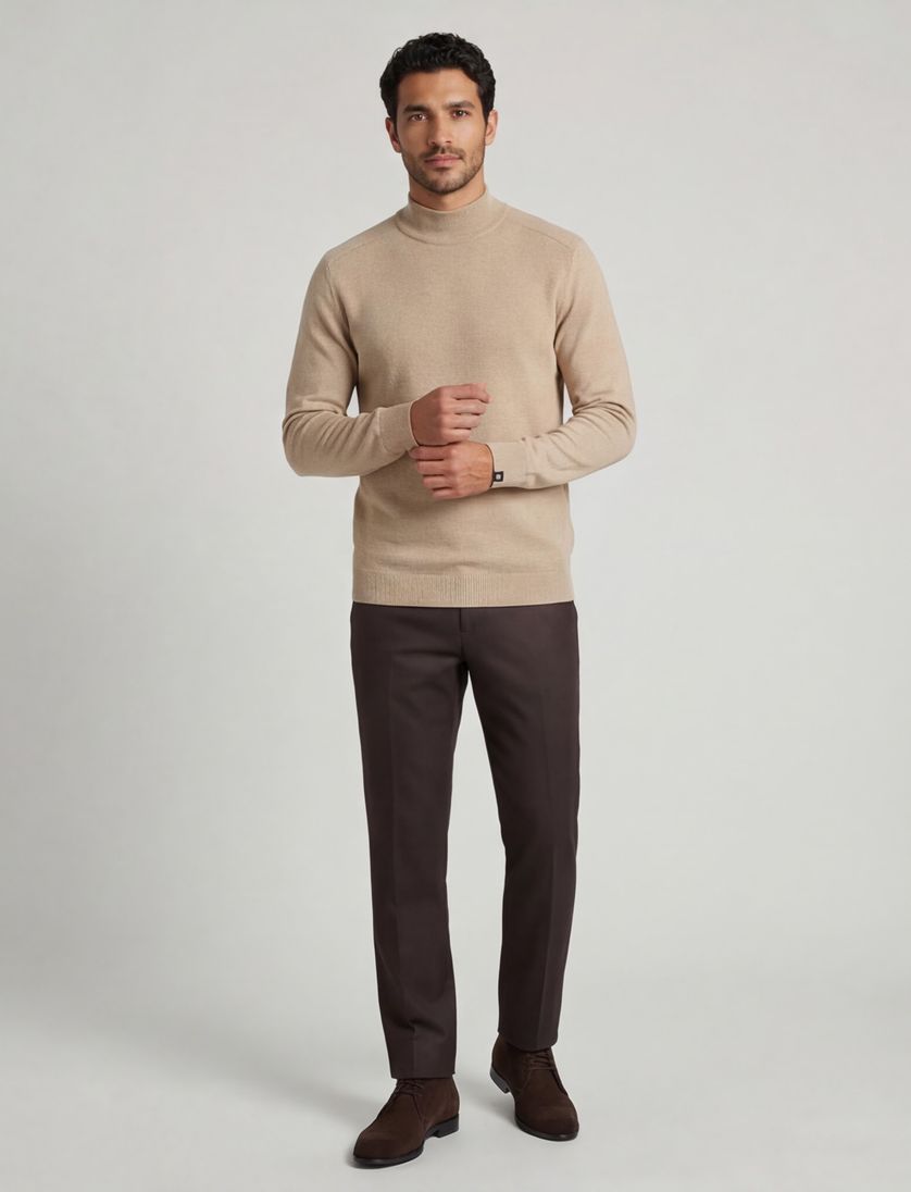 Trui Vanguard Turtleneck Beige katoen