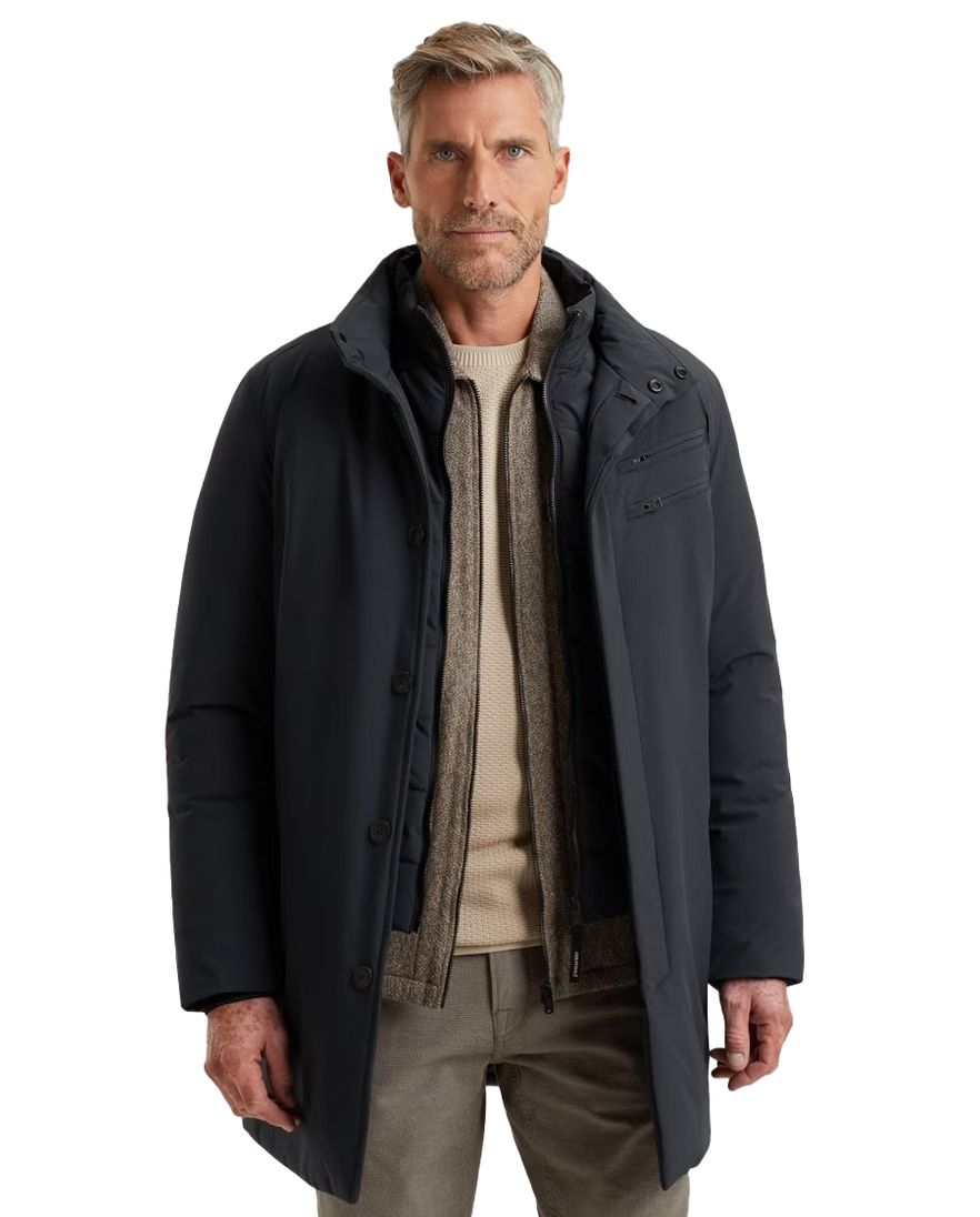 Vanguard Winterjas Donkerblauw dubbele borstzak