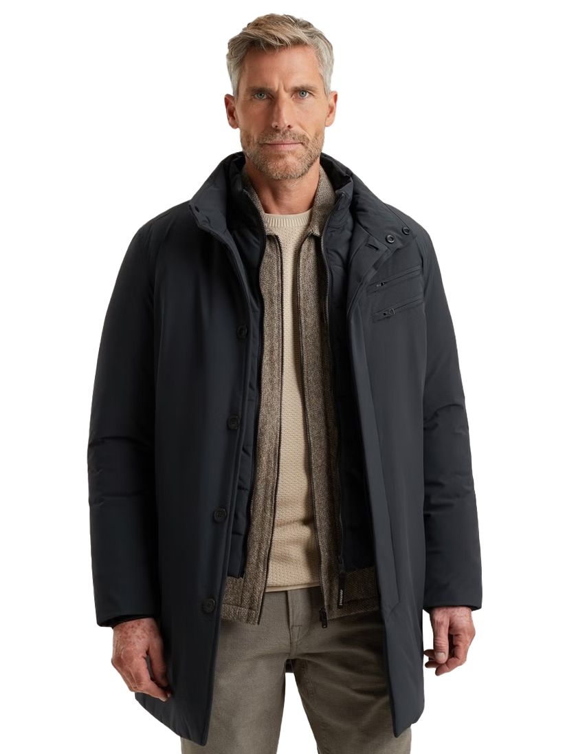 Winterjas Vanguard Donkerblauw dubbele borstzak