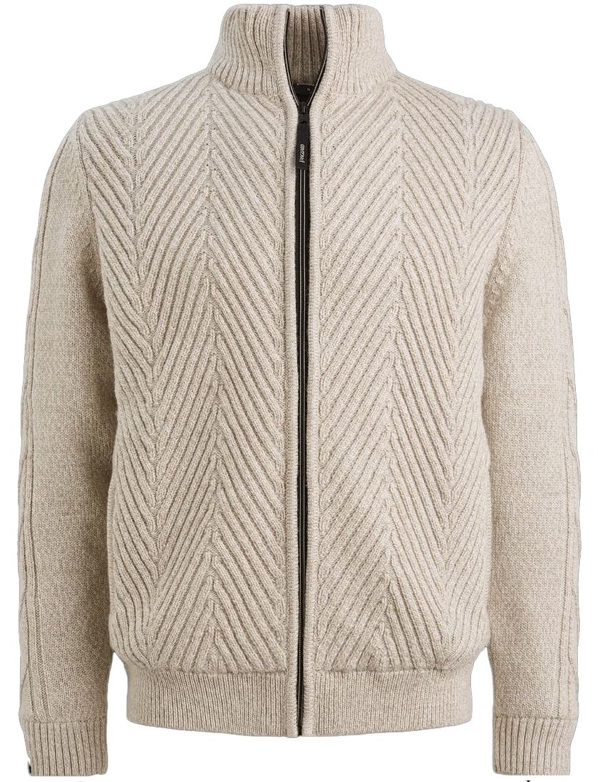 Gemeleerd creme sweatvest Vanguard normale fit