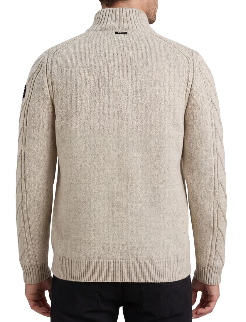 Gemeleerd creme sweatvest Vanguard normale fit