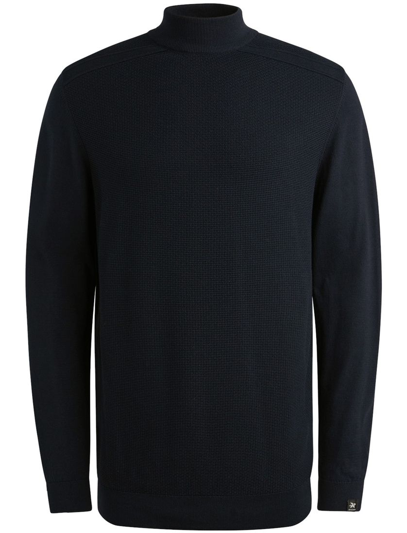 trui met mockneck Vanguard donkerblauw