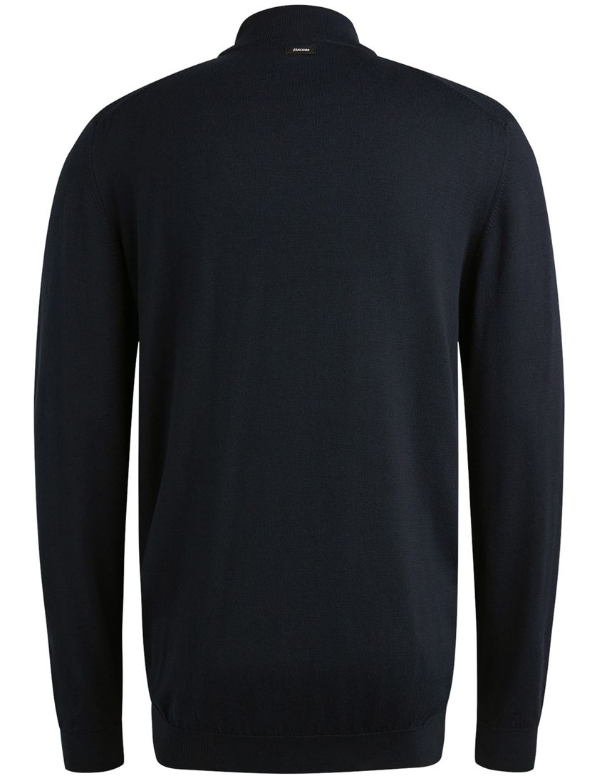 trui met mockneck Vanguard donkerblauw