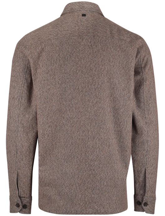 Vanguard overshirt bruin katoen gemeleerd borstzakken