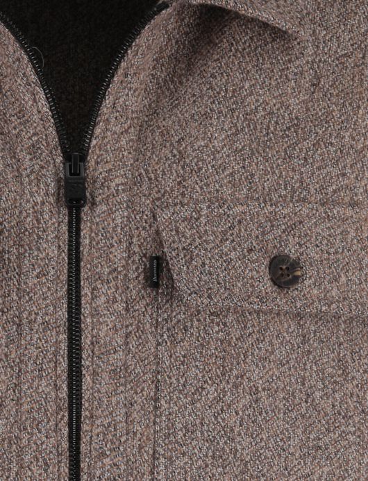 Vanguard overshirt bruin katoen gemeleerd borstzakken