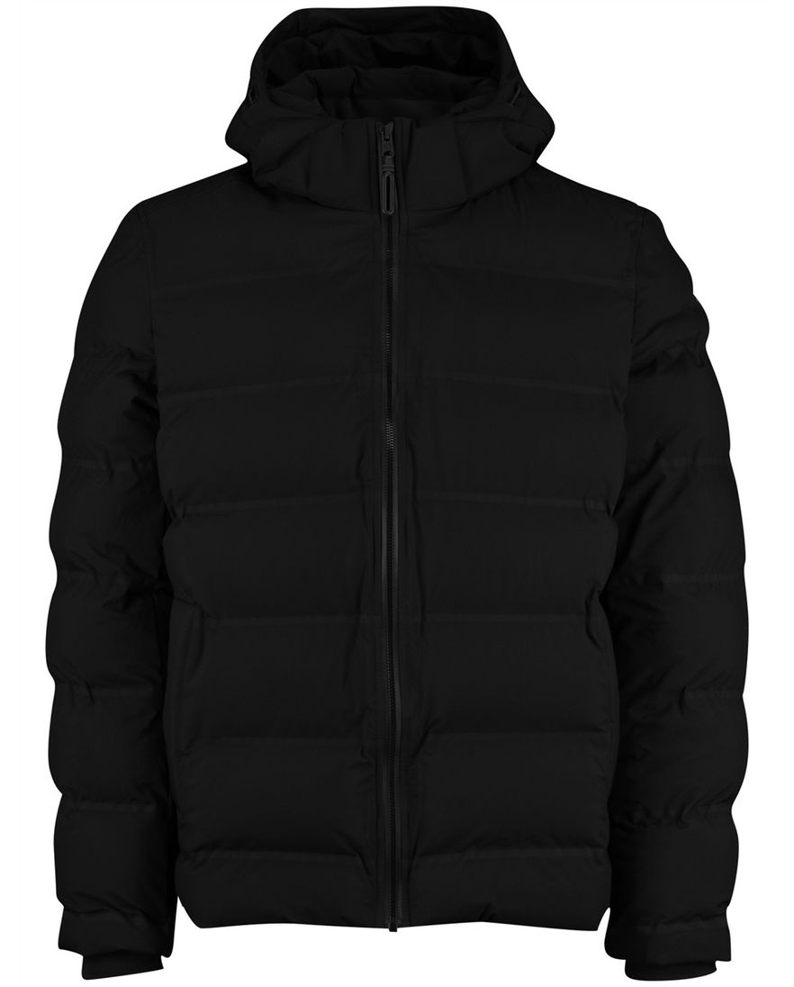 Cast Iron winterjas effen zwart capuchon normale fit