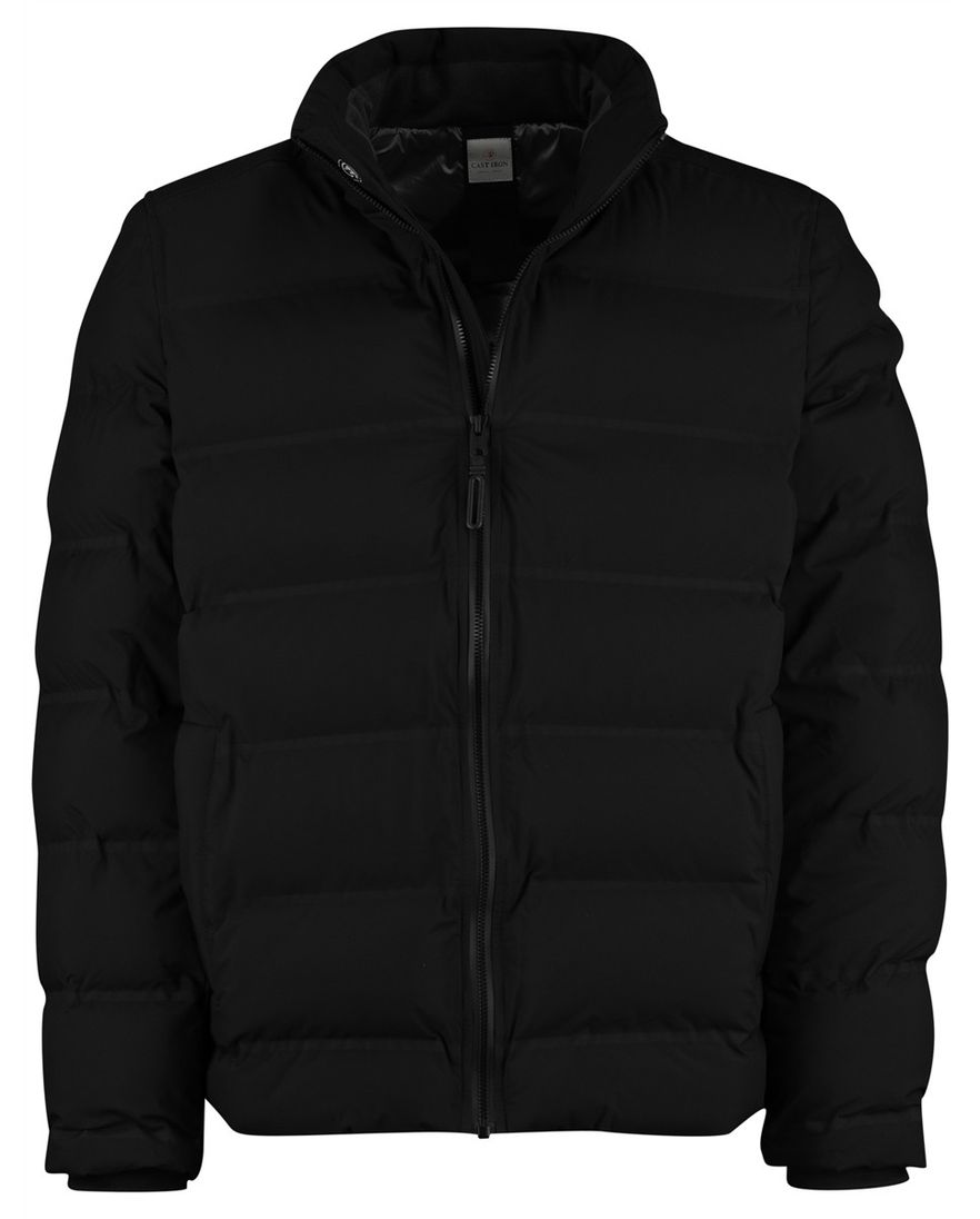 Cast Iron winterjas effen zwart capuchon normale fit