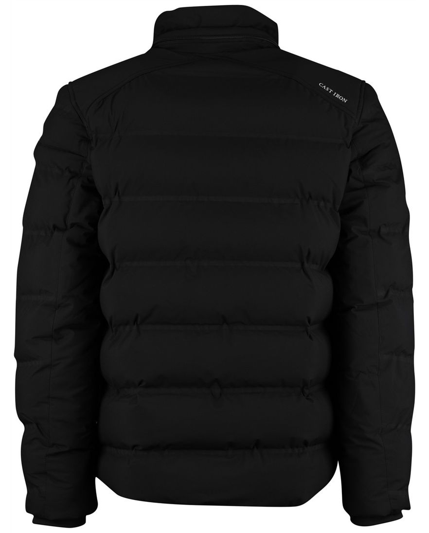 Cast Iron winterjas effen zwart capuchon normale fit