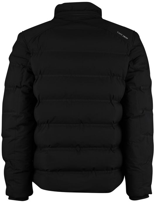 Cast Iron winterjas zwart effen gewatteerd