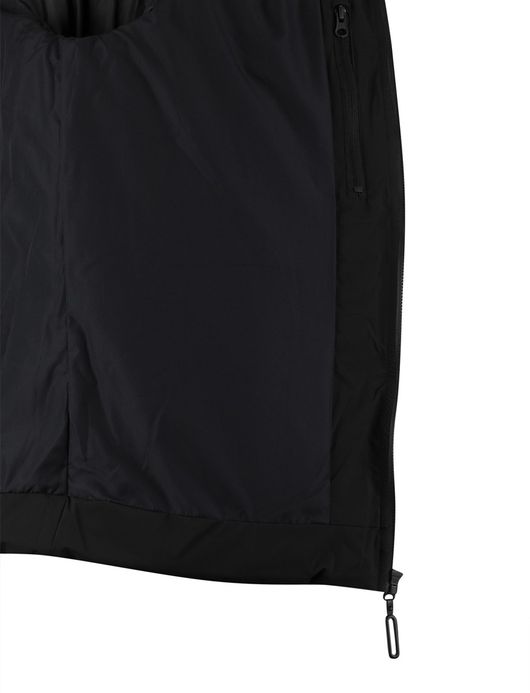 Cast Iron winterjas zwart effen gewatteerd