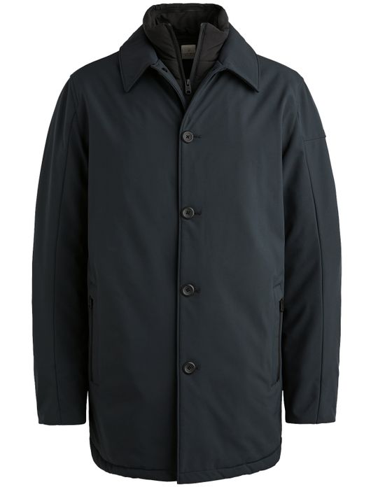 Cast Iron winterjas donkerblauw effen waterdicht normale fit