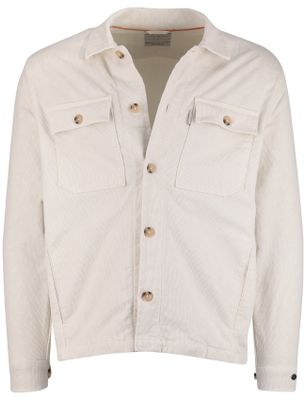 Cast Iron Cast Iron overshirt normale fit effen creme