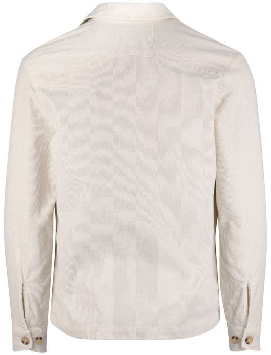 Cast Iron overshirt creme effen normale fit