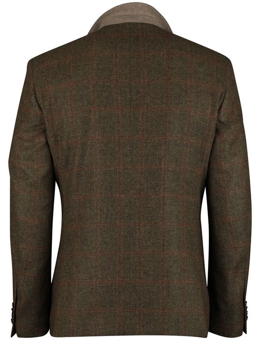 Magee Liffey colbert wol groen effen