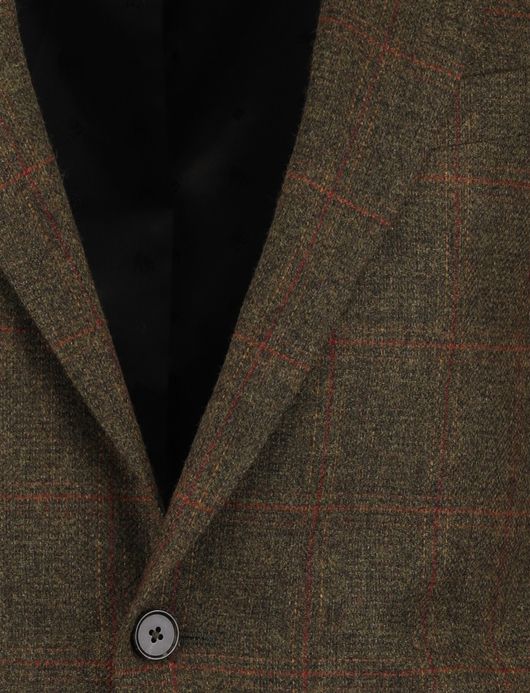 Magee Liffey colbert wol groen effen