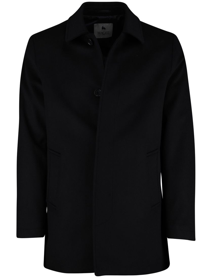 tussenjas Magee donkerblauw effen wol