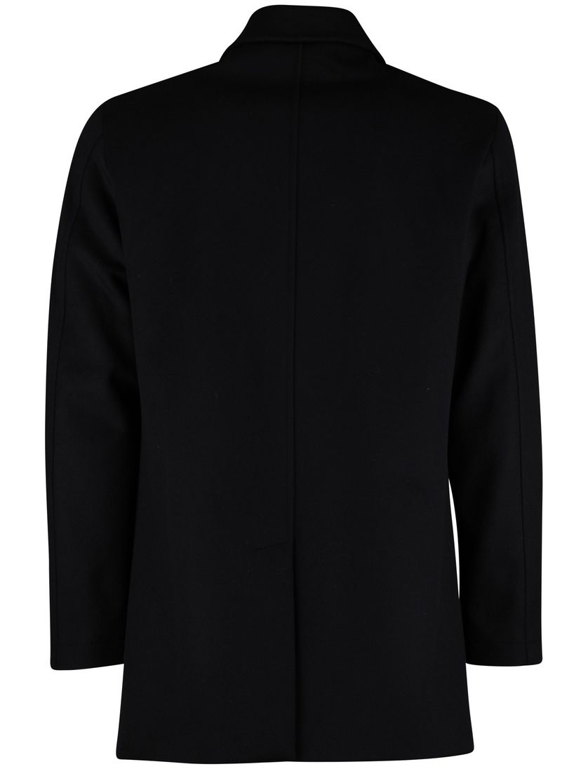 tussenjas Magee donkerblauw effen wol