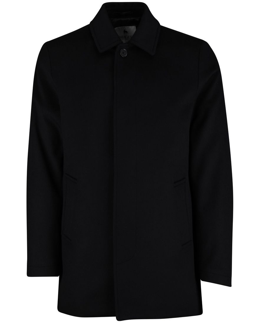 Magee manteljas donkerblauw effen