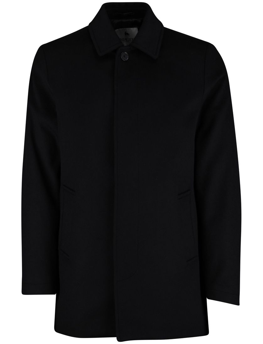 tussenjas Magee donkerblauw effen wol