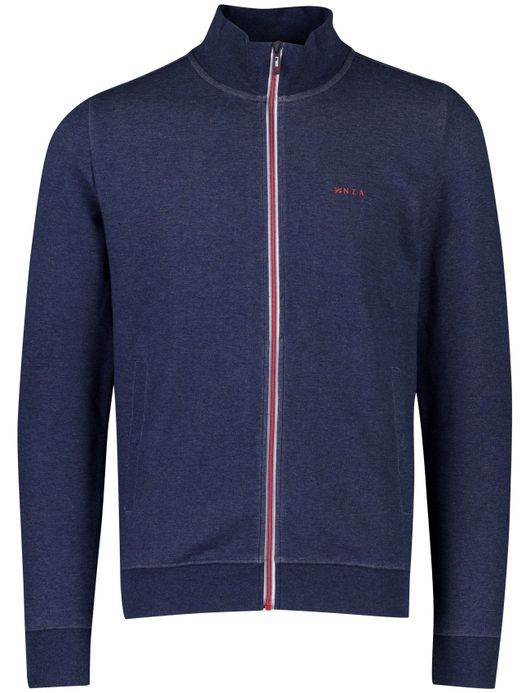 Katoenen sweatvest NZA blauw normale fit