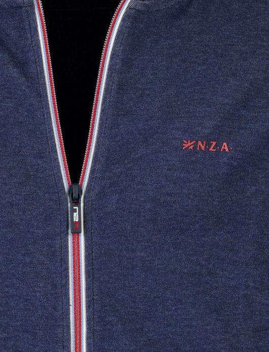 Katoenen sweatvest NZA blauw normale fit