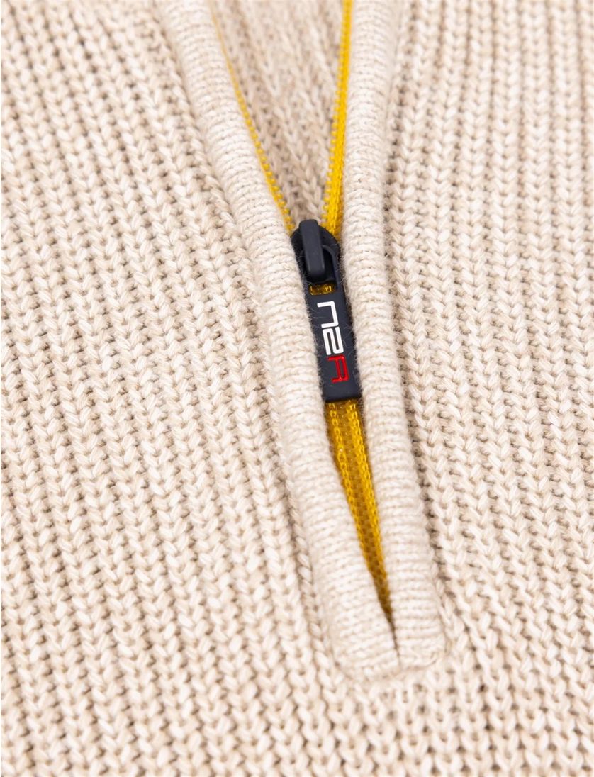 trui New Zealand beige half zip