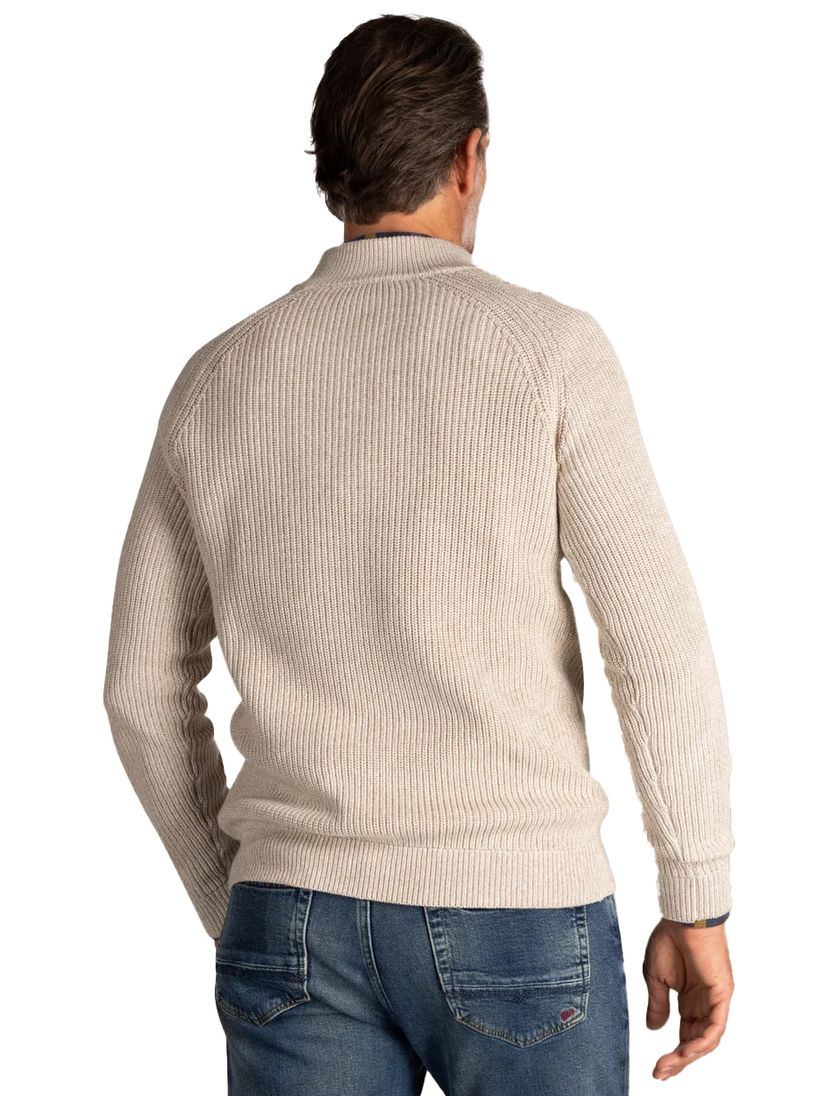 trui New Zealand beige half zip