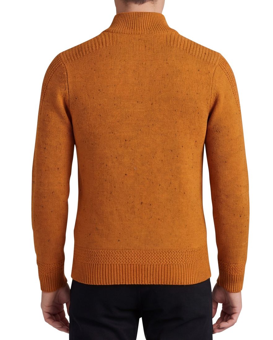 NZA 3 knopen trui oranje katoen