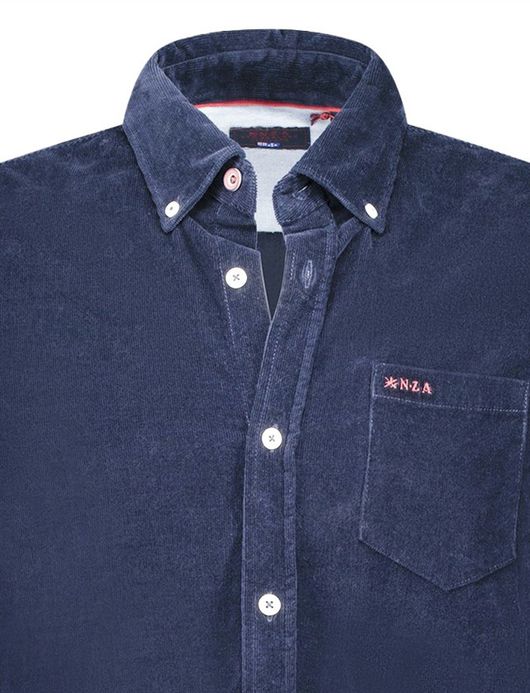 New Zealand casual overhemd donkerblauw corduroy Victor