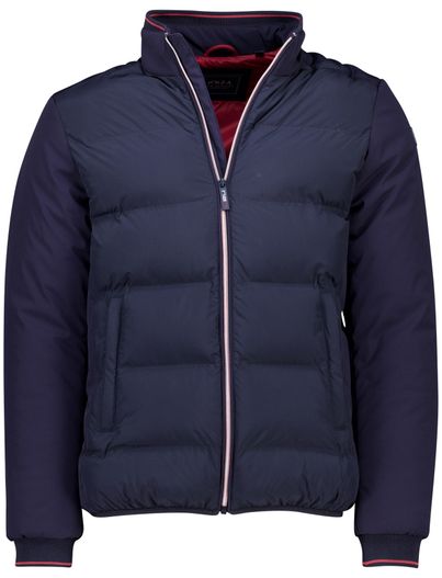 New Zealand effen donkerblauwe puffer jas NZA