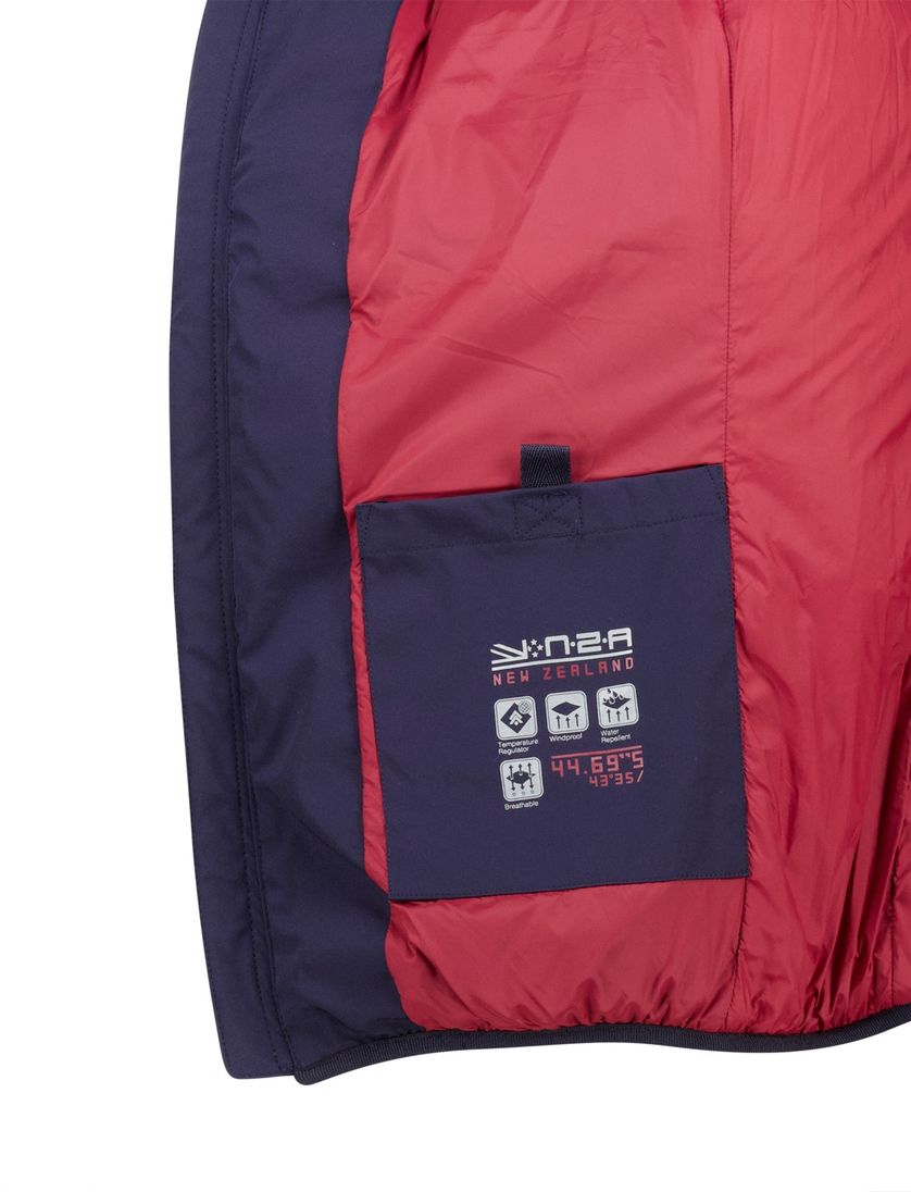 effen donkerblauwe puffer jas NZA