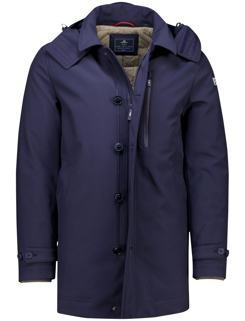 New Zealand winterjas normale fit waterafstotend donkerblauw
