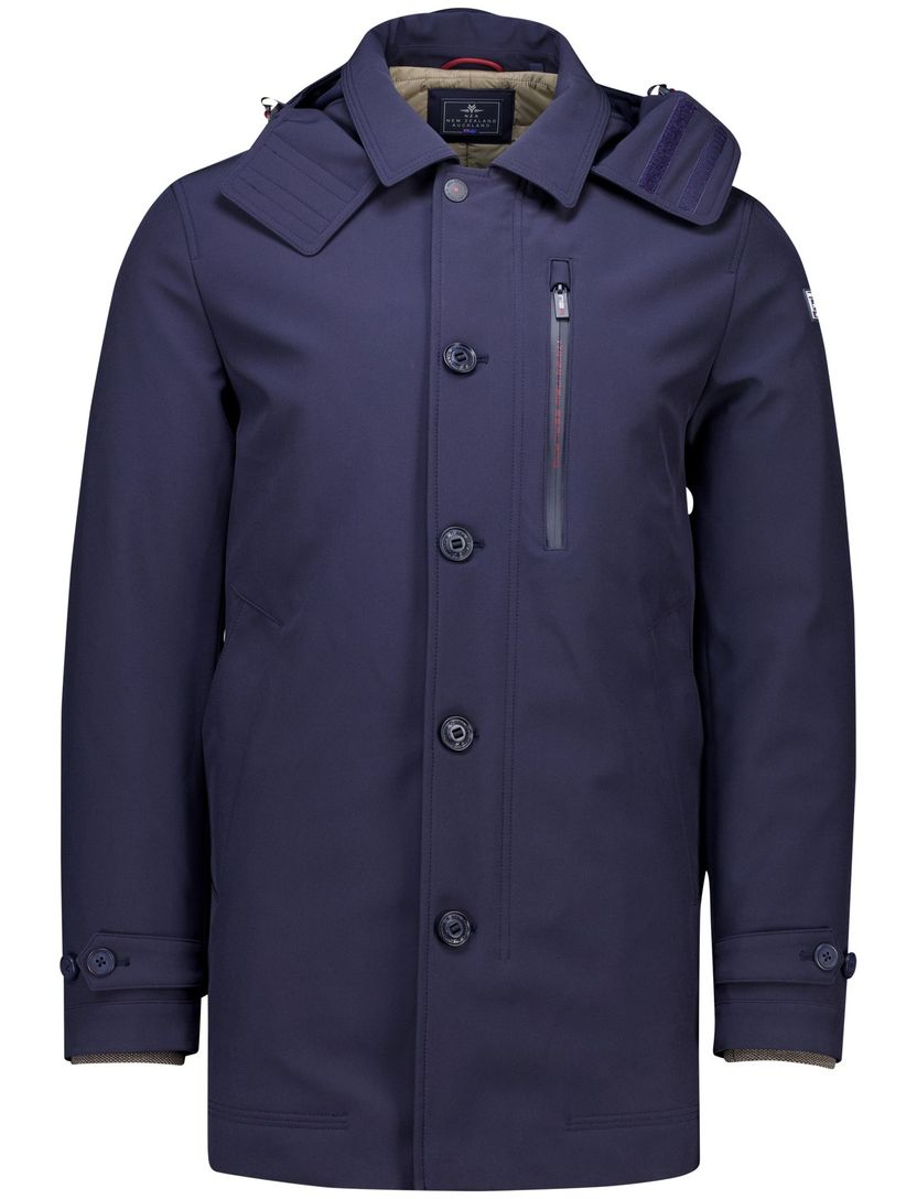 New Zealand winterjas normale fit waterafstotend donkerblauw