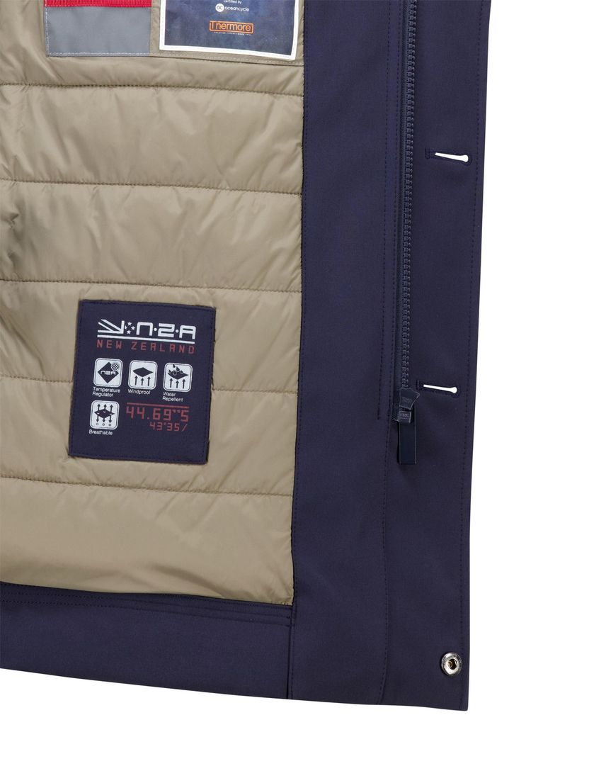 New Zealand winterjas normale fit waterafstotend donkerblauw