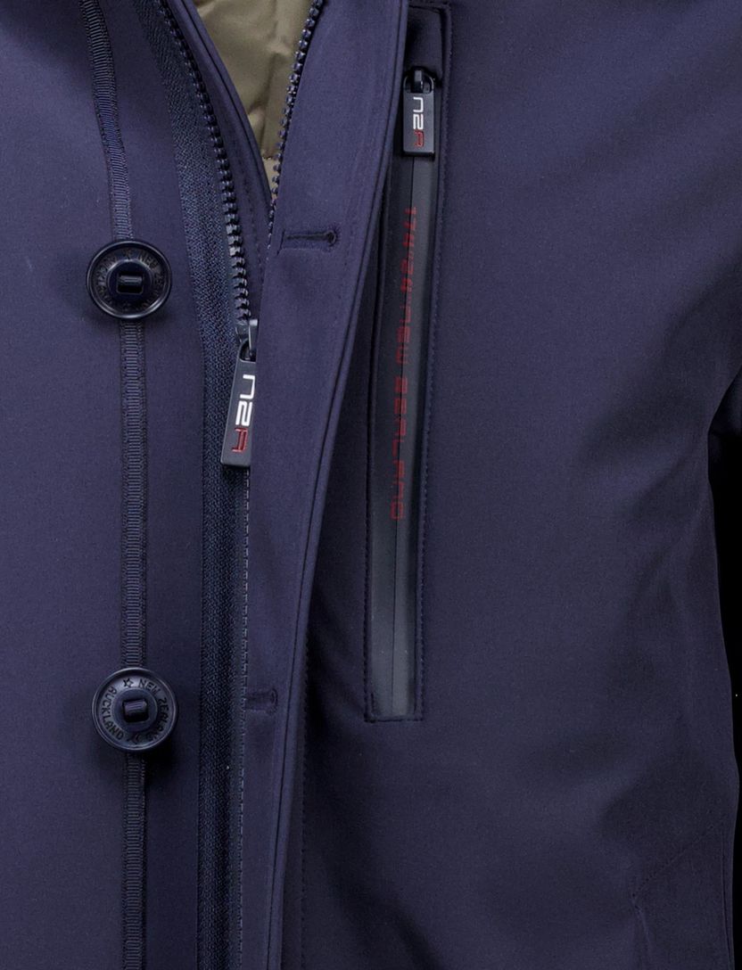 New Zealand winterjas normale fit waterafstotend donkerblauw