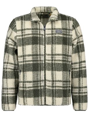 New Zealand NZA vest groen geruit zonder capuchon fleece