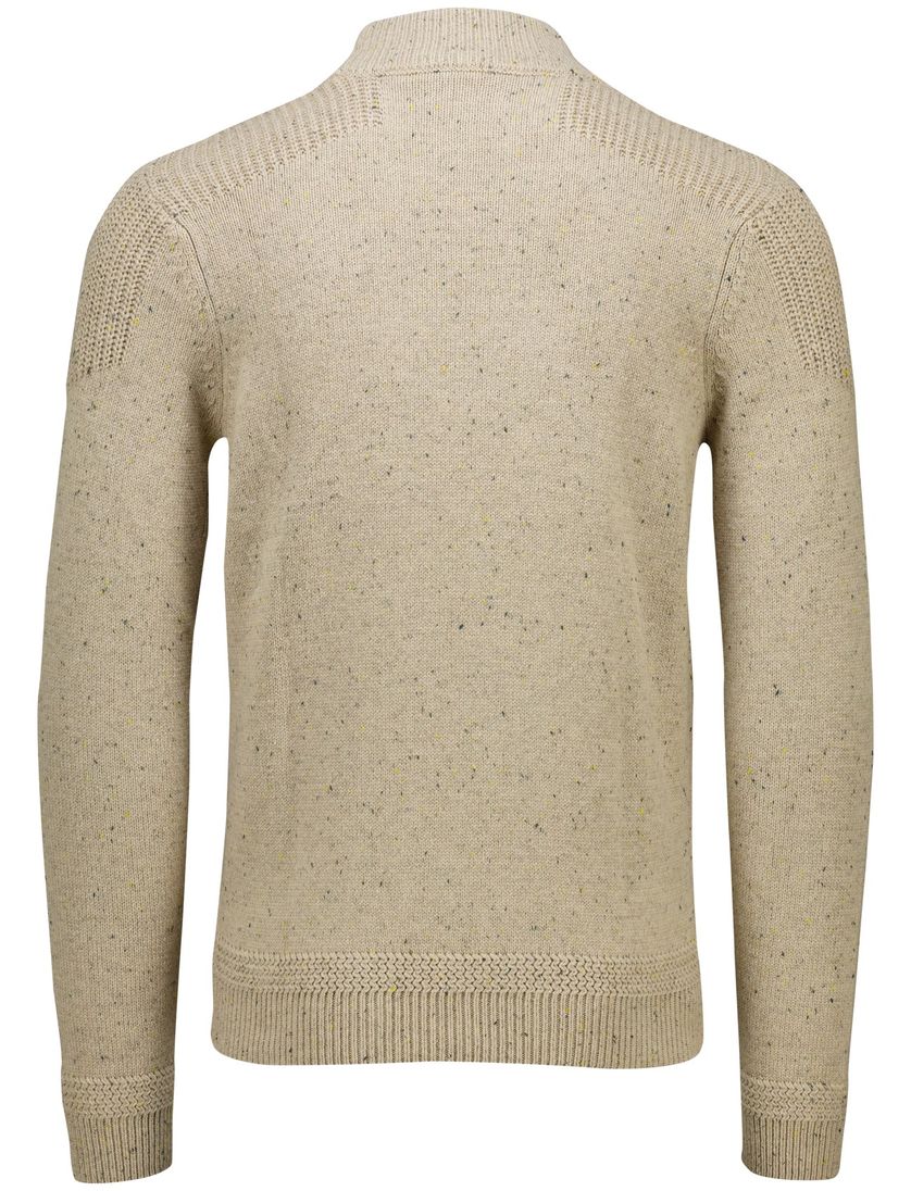 Trui New Zealand Melange beige ronde hals