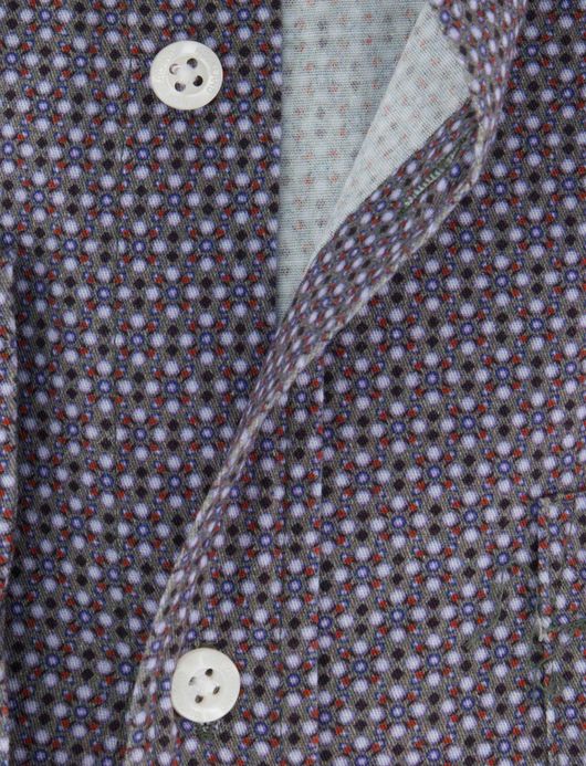 NZA overhemd grijs geprint