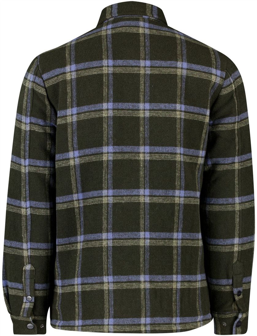 NZA overshirt groen geruit polyester