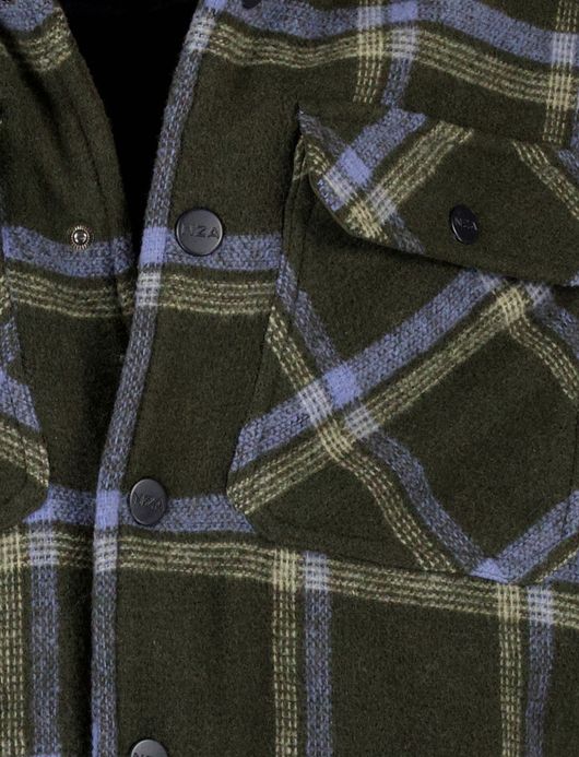 NZA overshirt groen geruit dubbele borstzak