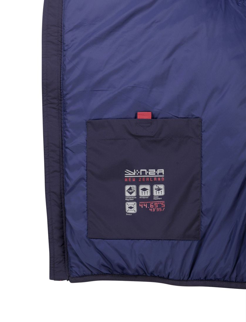 New Zealand effen donkerblauw normale fit gewatteerd