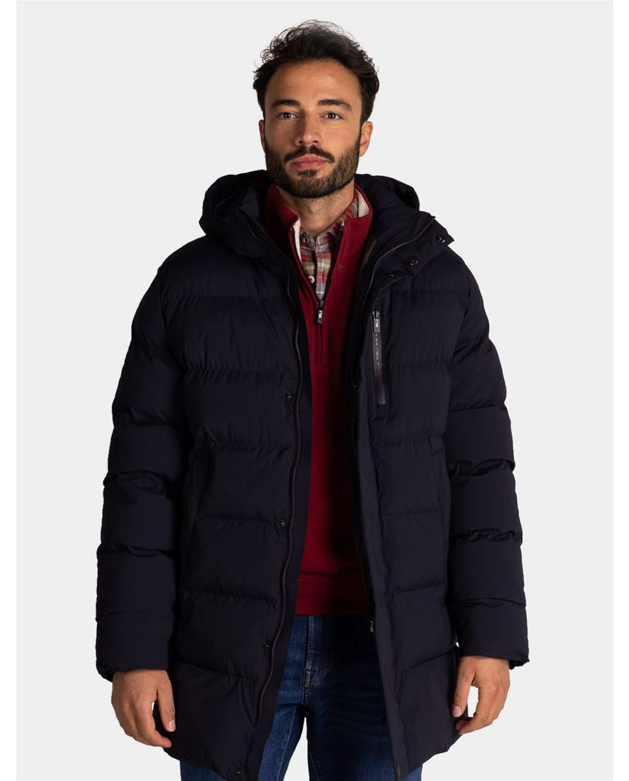 New Zealand winterjas donkerblauw gewatteerd