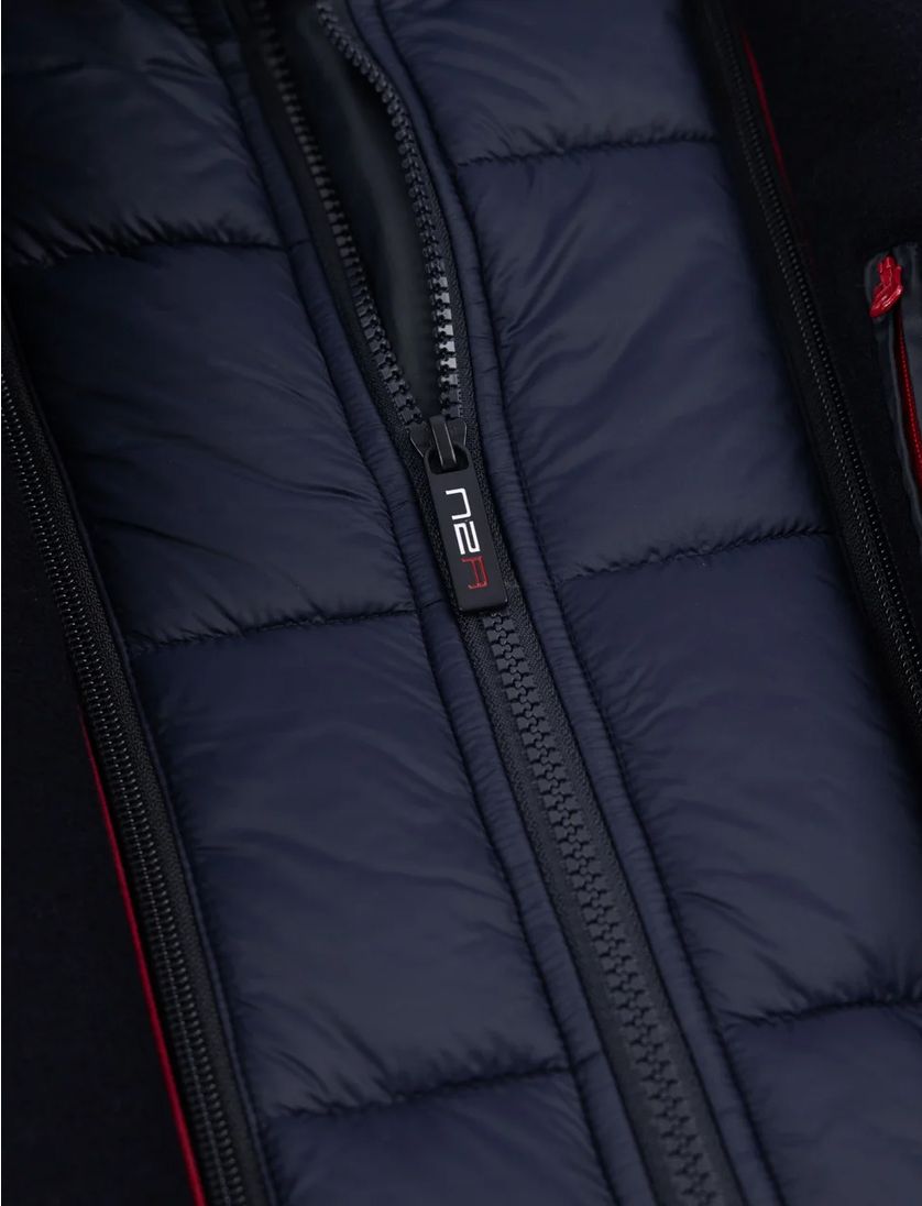 New Zealand mantel jas effen wol donkerblauw